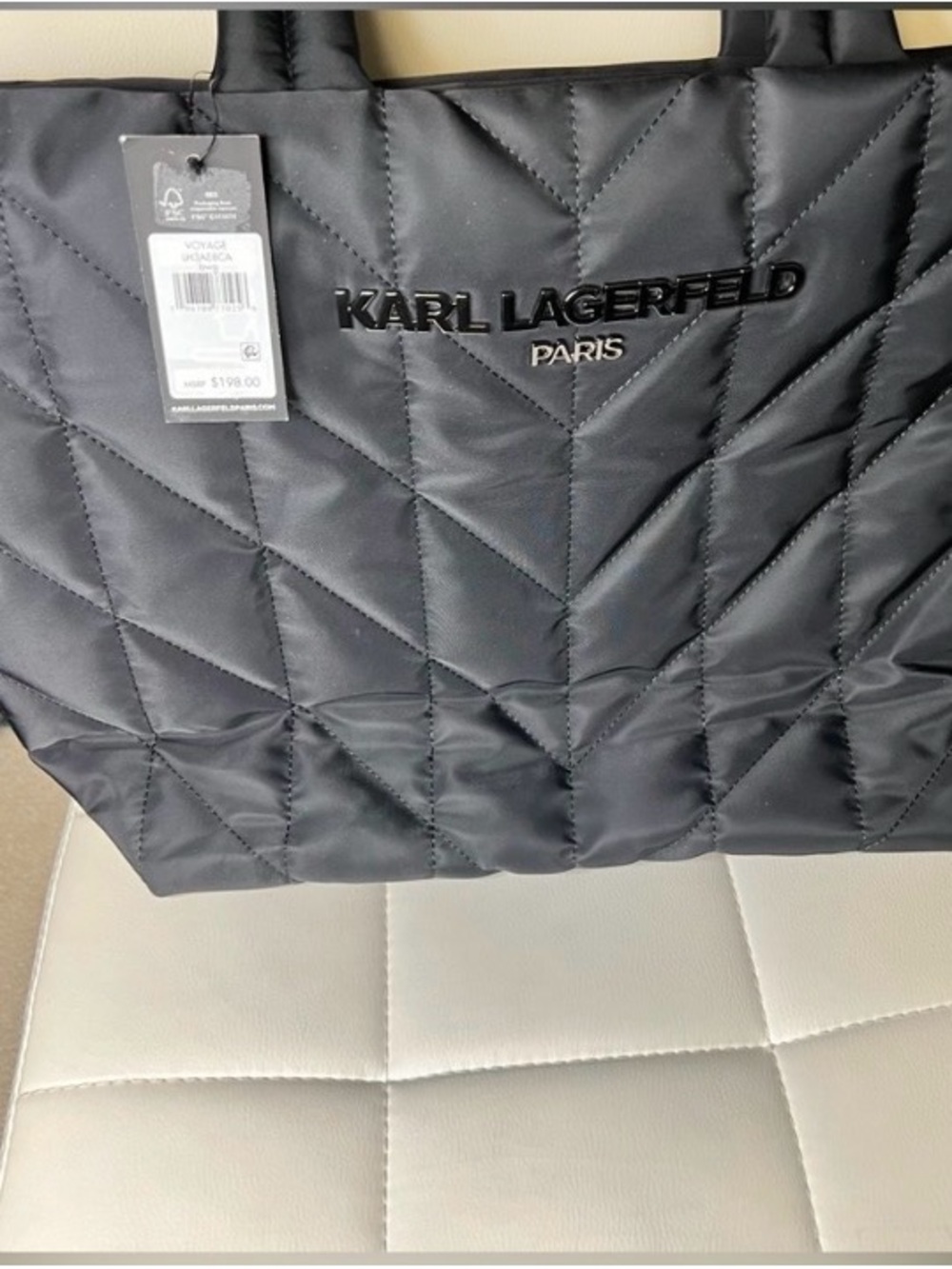 adidas Black Quilted Tote Jacket-Style Bag
